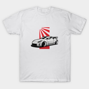 Silver 350Z Fairlady Z widebody JDM T-Shirt